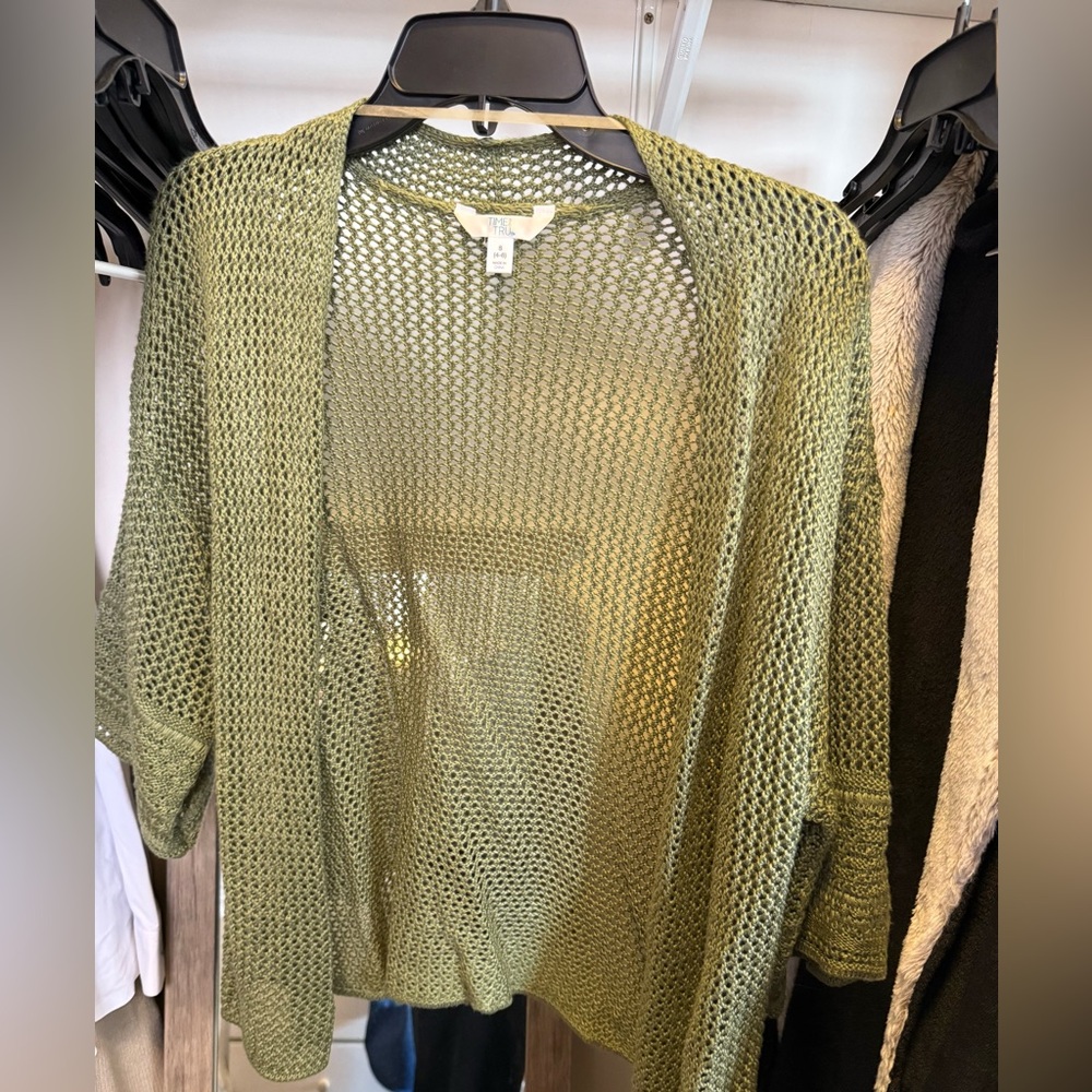 Green cardigan